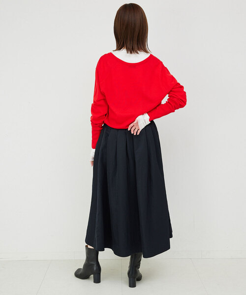 SLOBE IENA（スローブイエナ）の「《追加11》レイヤードスリーブロンTEE（Tシャツ/カットソー・レディース・ホワイト/ブラック系その他/ブルー系その他・FREE）」の21枚目の写真