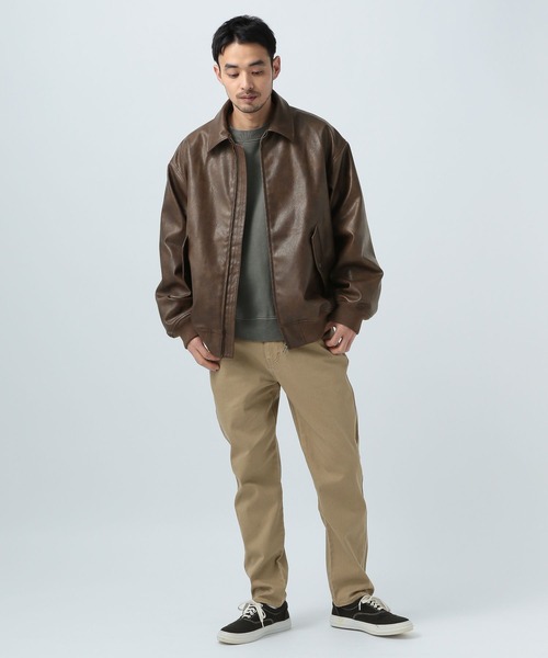 BAYFLOW(ベイフロー)の「フェイクレザーA2ブルゾン(ブルゾン・メンズ・ブラウン/ブラック・MEDIUM/LARGE)」の20枚目の写真