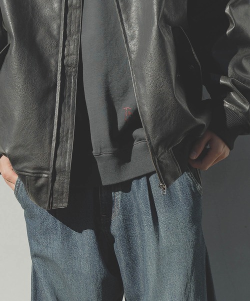 BAYFLOW(ベイフロー)の「フェイクレザーA2ブルゾン(ブルゾン・メンズ・ブラウン/ブラック・MEDIUM/LARGE)」の6枚目の写真