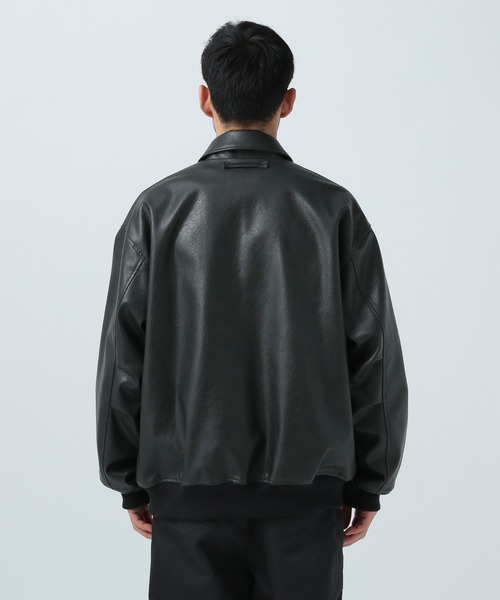 BAYFLOW(ベイフロー)の「フェイクレザーA2ブルゾン(ブルゾン・メンズ・ブラウン/ブラック・MEDIUM/LARGE)」の12枚目の写真