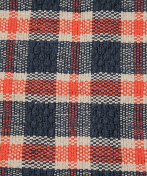 BAYFLOW（ベイフロー）の「BFチェックラグマット45×70（ラグ/マット・レディース・オレンジ/ブルー・0）」の7枚目の写真