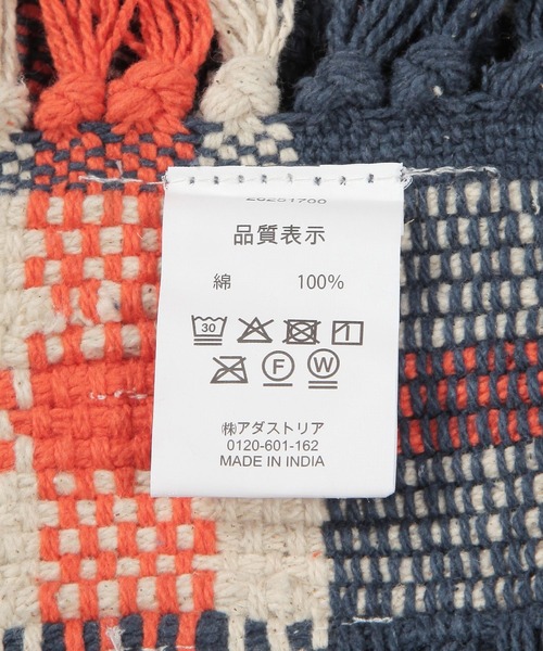 BAYFLOW（ベイフロー）の「BFチェックラグマット45×70（ラグ/マット・レディース・オレンジ/ブルー・0）」の12枚目の写真