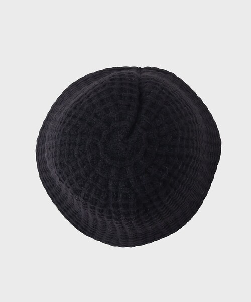 tk.TAKEO KIKUCHI(ティーケータケオキクチ)の「ワッフルニットバケットハット(ハット・メンズ・ブラック・00)」の4枚目の写真