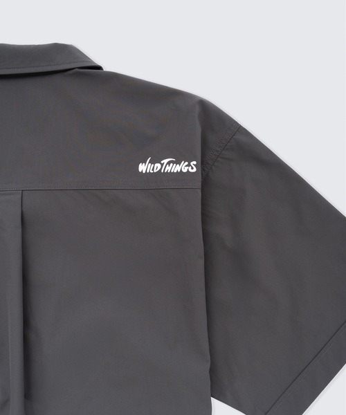 WILD THINGS（ワイルドシングス）の「オープンカラーポケットシャツ│OPEN COLLAR POCKET SHIRTS（シャツ/ブラウス・メンズ・オリーブ系/グレー/ブラック・S/M/L/XL）」の12枚目の写真
