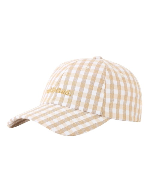 MILKFED.（ミルクフェド）の「GINGHAM LOGO CAP（キャップ・レディース・ライトパープル/ベージュ/ブラック・ONE SIZE）」の3枚目の写真