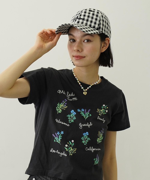 MILKFED.（ミルクフェド）の「GINGHAM LOGO CAP（キャップ・レディース・ライトパープル/ベージュ/ブラック・ONE SIZE）」の7枚目の写真