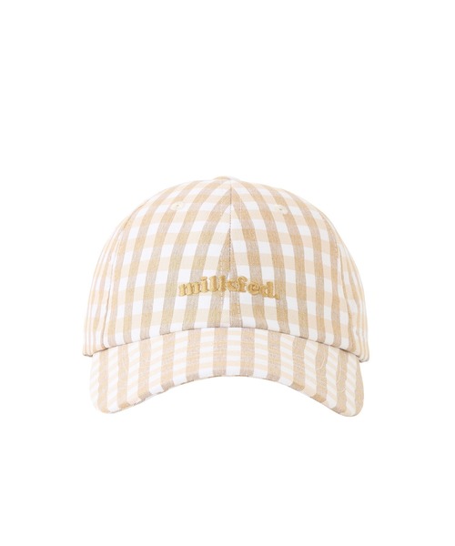 MILKFED.（ミルクフェド）の「GINGHAM LOGO CAP（キャップ・レディース・ライトパープル/ベージュ/ブラック・ONE SIZE）」の11枚目の写真