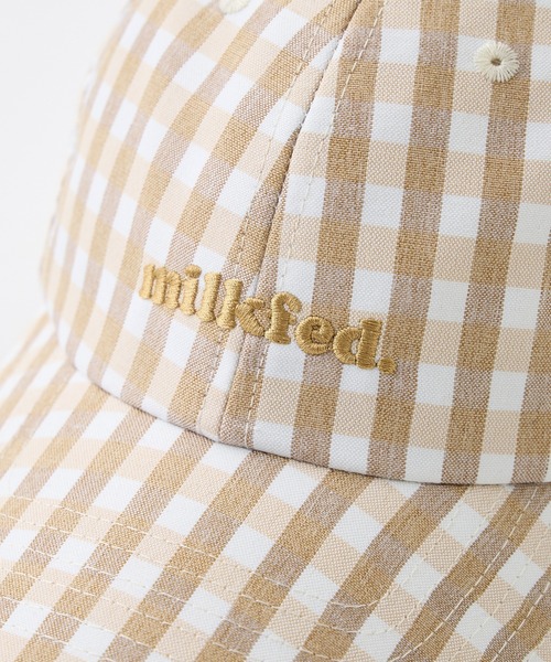 MILKFED.（ミルクフェド）の「GINGHAM LOGO CAP（キャップ・レディース・ライトパープル/ベージュ/ブラック・ONE SIZE）」の13枚目の写真