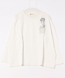 (BD)【BARNDOOR】女の子 プリント 胸ポケット付き 長袖 Tシャツ