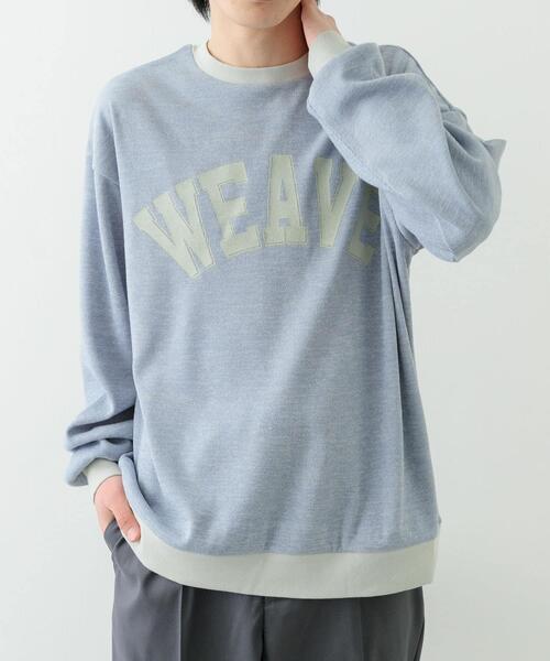 ITEMS URBANRESEARCH(アイテムズ アーバンリサーチ)の「ビンテージプリントスウェットライクニット(ニット/セーター・メンズ・パープル/ベージュ/ブルー・MEDIUM/LARGE)」の2枚目の写真