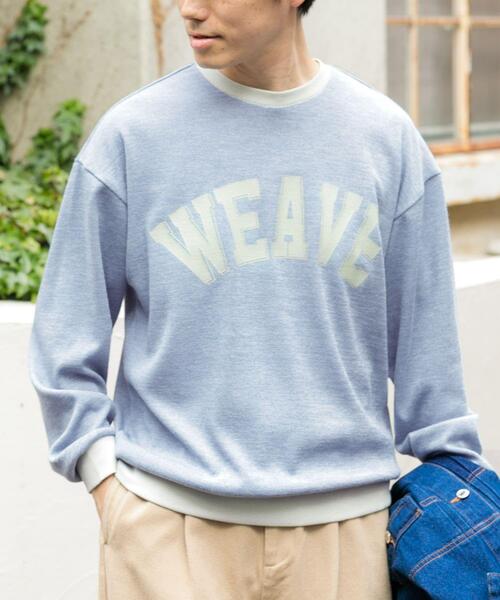 ITEMS URBANRESEARCH（アイテムズ アーバンリサーチ）の「ビンテージプリントスウェットライクニット（ニット/セーター・メンズ・パープル/ベージュ/ブルー・MEDIUM/LARGE）」の15枚目の写真