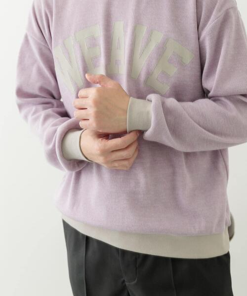 ITEMS URBANRESEARCH(アイテムズ アーバンリサーチ)の「ビンテージプリントスウェットライクニット(ニット/セーター・メンズ・パープル/ベージュ/ブルー・MEDIUM/LARGE)」の4枚目の写真