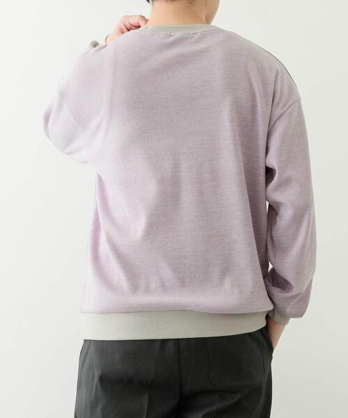 ITEMS URBANRESEARCH(アイテムズ アーバンリサーチ)の「ビンテージプリントスウェットライクニット(ニット/セーター・メンズ・パープル/ベージュ/ブルー・MEDIUM/LARGE)」の6枚目の写真
