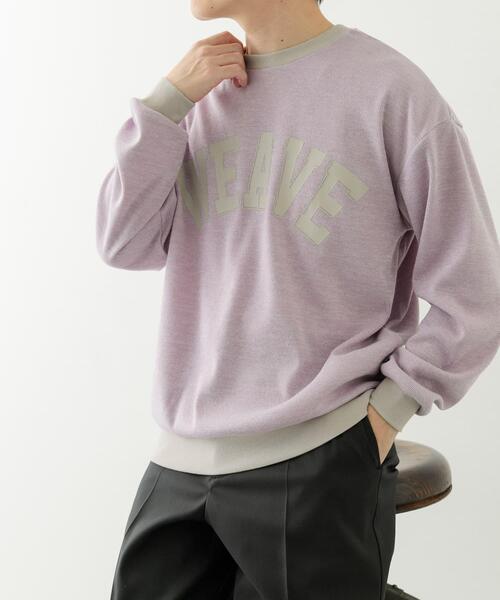 ITEMS URBANRESEARCH(アイテムズ アーバンリサーチ)の「ビンテージプリントスウェットライクニット(ニット/セーター・メンズ・パープル/ベージュ/ブルー・MEDIUM/LARGE)」の7枚目の写真