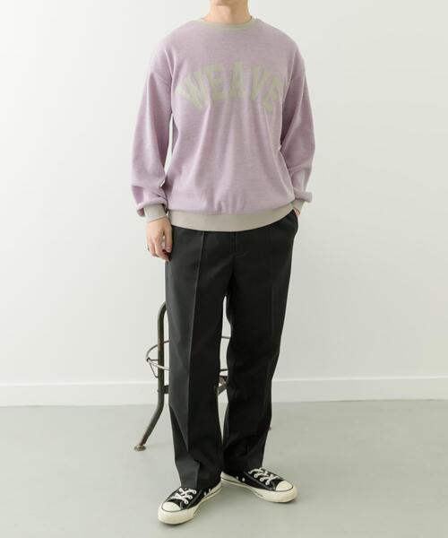 ITEMS URBANRESEARCH(アイテムズ アーバンリサーチ)の「ビンテージプリントスウェットライクニット(ニット/セーター・メンズ・パープル/ベージュ/ブルー・MEDIUM/LARGE)」の8枚目の写真
