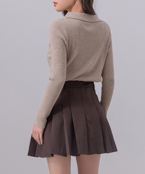 DAY CLOSET(デイ クローゼット)の「レディース 長袖マンテルボタンポロリブニットカーディガン(カーディガン/ボレロ・レディース・ブラック/アイボリー/オートミール/ベージュ/オリーブ・FREE)」の16枚目の写真