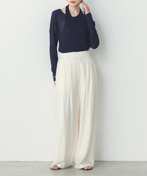 hunch（ハンチ）の「ワッシャーサテン レイヤードスカートパンツ（その他パンツ・レディース・アイボリー/ブラック/セージグリーン・FREE）」の18枚目の写真