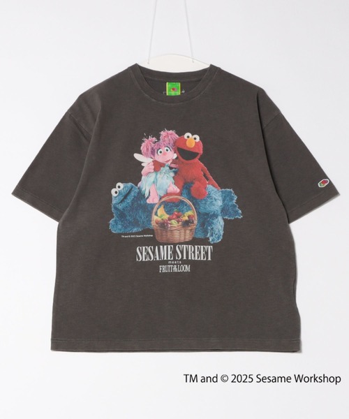 FRUIT OF THE LOOM(フルーツオブザルーム)の「【FRUIT OF THE LOOM】SESAME STREET×FTL フォトTシャツ B/セサミストリート コラボ(Tシャツ/カットソー・メンズ・ピンク/オフホワイト/チャコール・L/M/S)」の2枚目の写真
