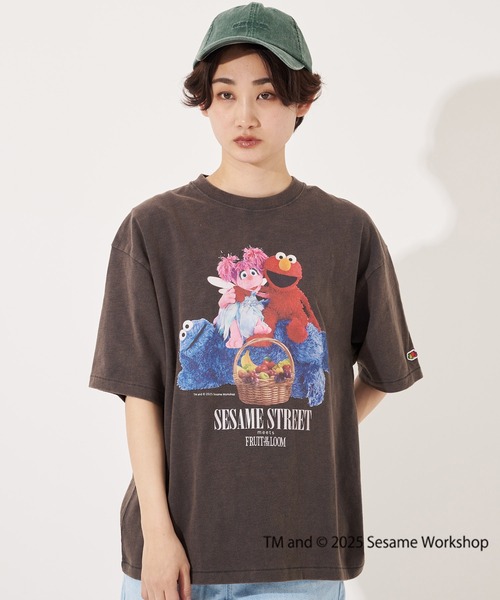 FRUIT OF THE LOOM(フルーツオブザルーム)の「【FRUIT OF THE LOOM】SESAME STREET×FTL フォトTシャツ B/セサミストリート コラボ(Tシャツ/カットソー・メンズ・ピンク/オフホワイト/チャコール・L/M/S)」の7枚目の写真