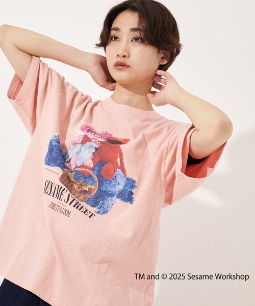 FRUIT OF THE LOOM(フルーツオブザルーム)の「【FRUIT OF THE LOOM】SESAME STREET×FTL フォトTシャツ B/セサミストリート コラボ(Tシャツ/カットソー・メンズ・ピンク/オフホワイト/チャコール・L/M/S)」の11枚目の写真