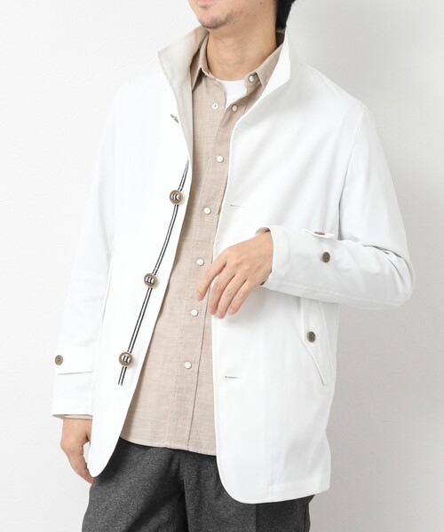 NOLLEY’S（ノーリーズ）の「《ビジカジ対応》撥水パラシュートブルゾン 25SS（ブルゾン・メンズ・ネイビー/ベージュ/ブラック/ホワイト・M/L/XL/S）」の2枚目の写真