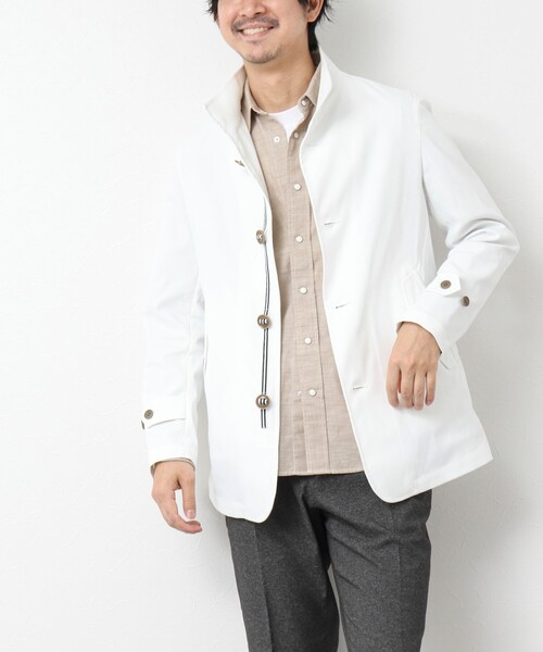 NOLLEY’S（ノーリーズ）の「《ビジカジ対応》撥水パラシュートブルゾン 25SS（ブルゾン・メンズ・ネイビー/ベージュ/ブラック/ホワイト・M/L/XL/S）」の6枚目の写真