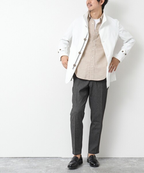 NOLLEY’S（ノーリーズ）の「《ビジカジ対応》撥水パラシュートブルゾン 25SS（ブルゾン・メンズ・ネイビー/ベージュ/ブラック/ホワイト・M/L/XL/S）」の13枚目の写真