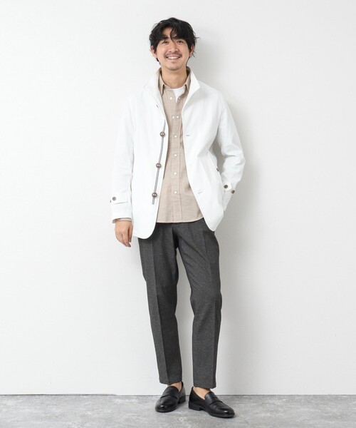 NOLLEY’S（ノーリーズ）の「《ビジカジ対応》撥水パラシュートブルゾン 25SS（ブルゾン・メンズ・ネイビー/ベージュ/ブラック/ホワイト・M/L/XL/S）」の14枚目の写真