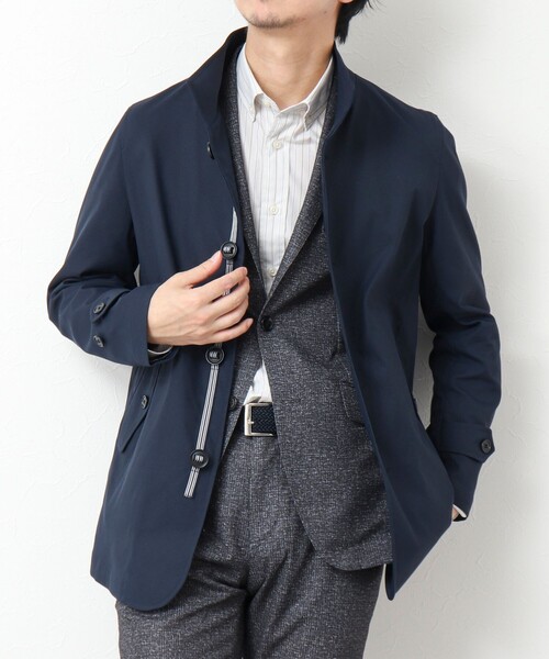 NOLLEY’S（ノーリーズ）の「《ビジカジ対応》撥水パラシュートブルゾン 25SS（ブルゾン・メンズ・ネイビー/ベージュ/ブラック/ホワイト・M/L/XL/S）」の18枚目の写真