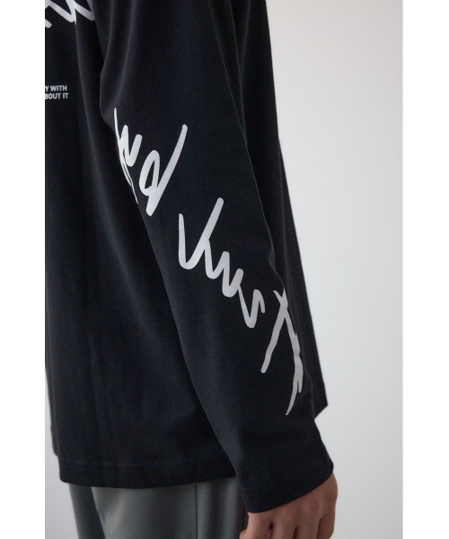 AZUL by moussy（アズールバイマウジー）の「AZULBYMOUSSYロゴ長袖Tシャツ（Tシャツ/カットソー・メンズ・ホワイト/ライトピンク/ブラック・SMALL/MEDIUM/LARGE）」の18枚目の写真