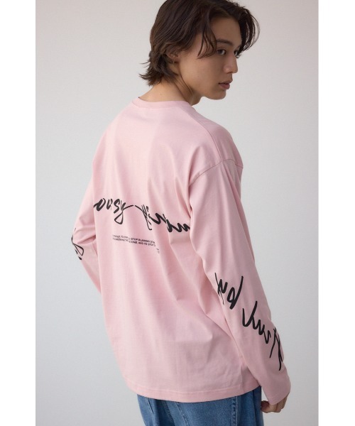 AZUL by moussy（アズールバイマウジー）の「AZULBYMOUSSYロゴ長袖Tシャツ（Tシャツ/カットソー・メンズ・ホワイト/ライトピンク/ブラック・SMALL/MEDIUM/LARGE）」の21枚目の写真