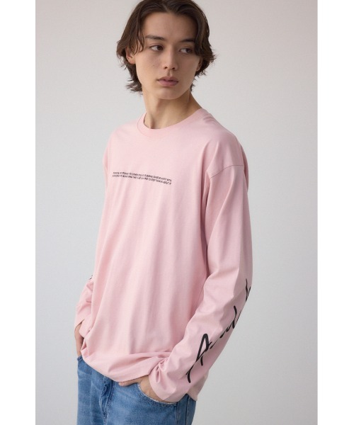 AZUL by moussy（アズールバイマウジー）の「AZULBYMOUSSYロゴ長袖Tシャツ（Tシャツ/カットソー・メンズ・ホワイト/ライトピンク/ブラック・SMALL/MEDIUM/LARGE）」の10枚目の写真