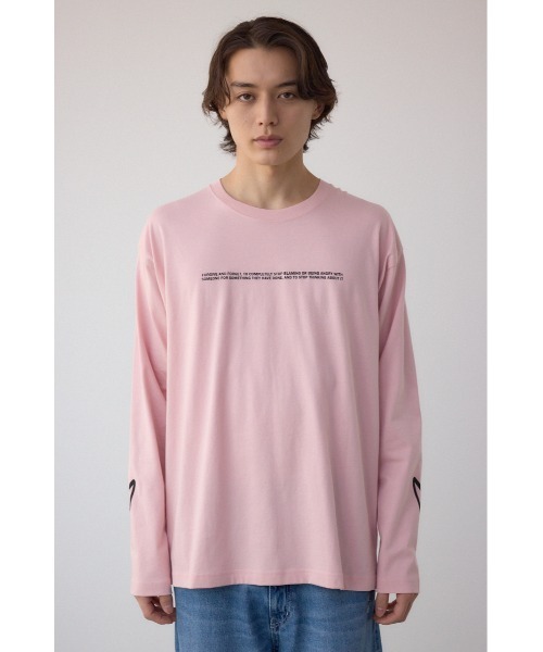 AZUL by moussy（アズールバイマウジー）の「AZULBYMOUSSYロゴ長袖Tシャツ（Tシャツ/カットソー・メンズ・ホワイト/ライトピンク/ブラック・SMALL/MEDIUM/LARGE）」の12枚目の写真