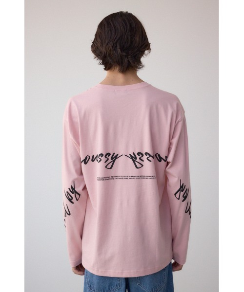 AZUL by moussy（アズールバイマウジー）の「AZULBYMOUSSYロゴ長袖Tシャツ（Tシャツ/カットソー・メンズ・ホワイト/ライトピンク/ブラック・SMALL/MEDIUM/LARGE）」の14枚目の写真