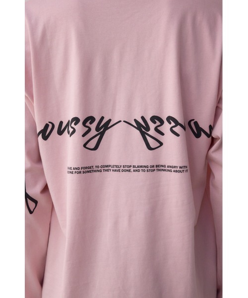 AZUL by moussy（アズールバイマウジー）の「AZULBYMOUSSYロゴ長袖Tシャツ（Tシャツ/カットソー・メンズ・ホワイト/ライトピンク/ブラック・SMALL/MEDIUM/LARGE）」の5枚目の写真