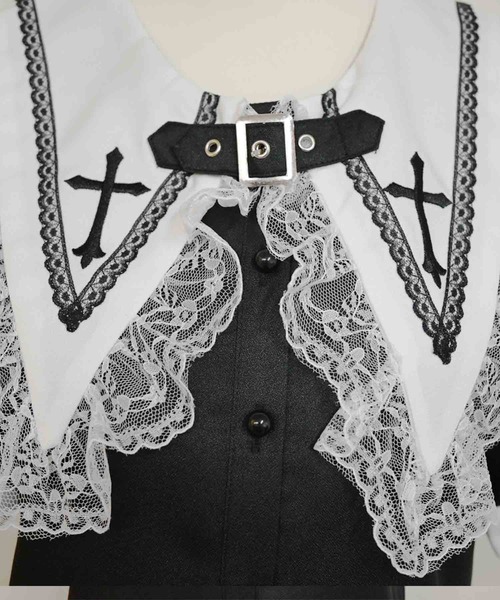 MA*RS（アメーバーマーズ）の「BIG襟クロス刺繍ブラウス（シャツ/ブラウス・レディース・ホワイト/ブラック・FREE）」の16枚目の写真