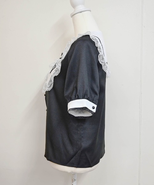 MA*RS（アメーバーマーズ）の「BIG襟クロス刺繍ブラウス（シャツ/ブラウス・レディース・ホワイト/ブラック・FREE）」の18枚目の写真