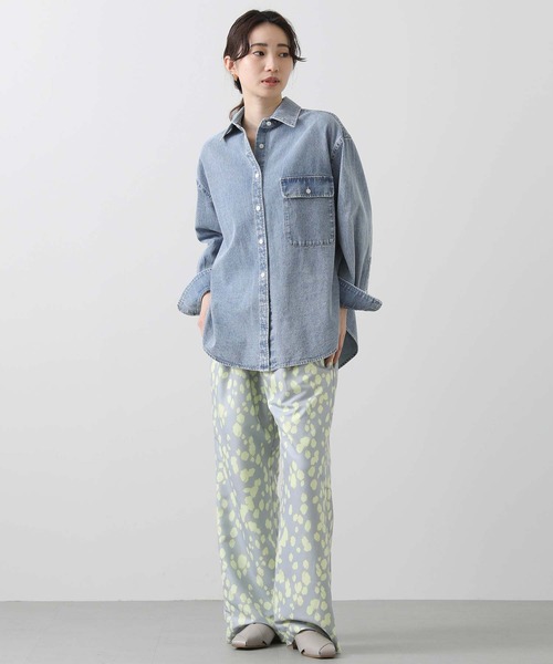 USA　cotton　ダルメシアンワイドパンツ:裏地付き USA cotton ダルメシアンワイドパンツ:裏地付きの通販 by Hand