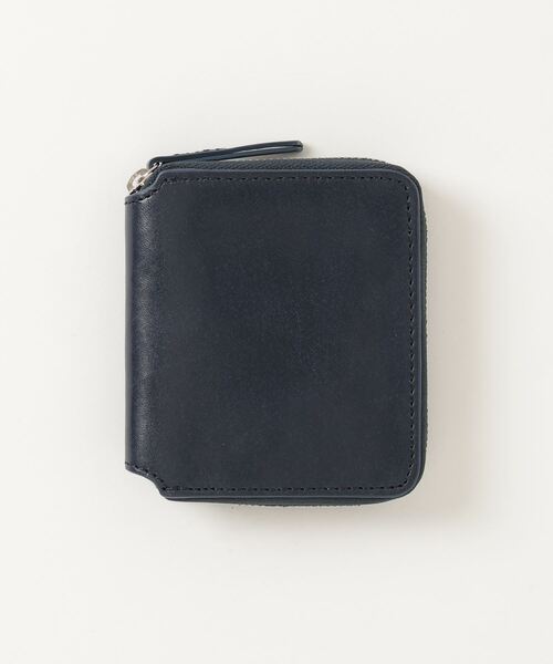 BEAMS（ビームス）の「ジップ レザーウォレット M（財布・メンズ・ネイビー/ブラック・ONE SIZE）」の2枚目の写真