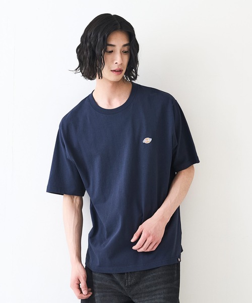 Dickies（ディッキーズ）の「【DICKIES/ディッキーズ】コットン100％ ワンポイント ミニロゴワッペン Tシャツ（Tシャツ/カットソー・メンズ・ホワイト/ネイビー/ブラック/ダークグリーン・MEDIUM/LARGE/X-LARGE）」の20枚目の写真