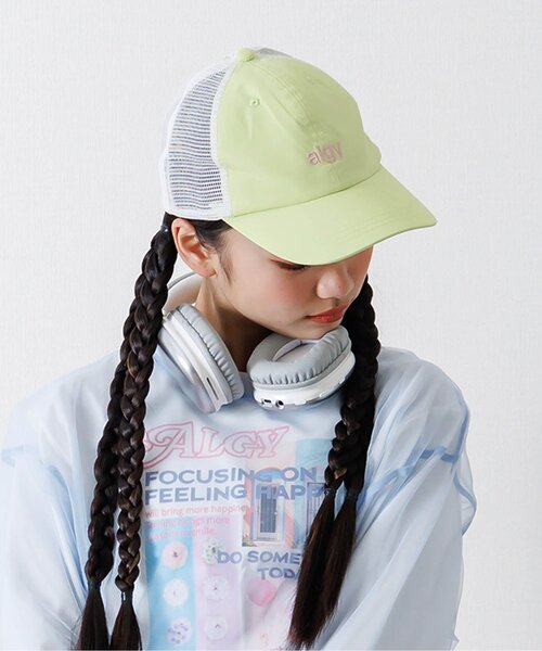 algy（アルジー）の「ハルイロメッシュキャップ（キャップ・キッズ・ライム/ラベンダー/オフホワイト/ブラック・SMALL/MEDIUM）」の3枚目の写真