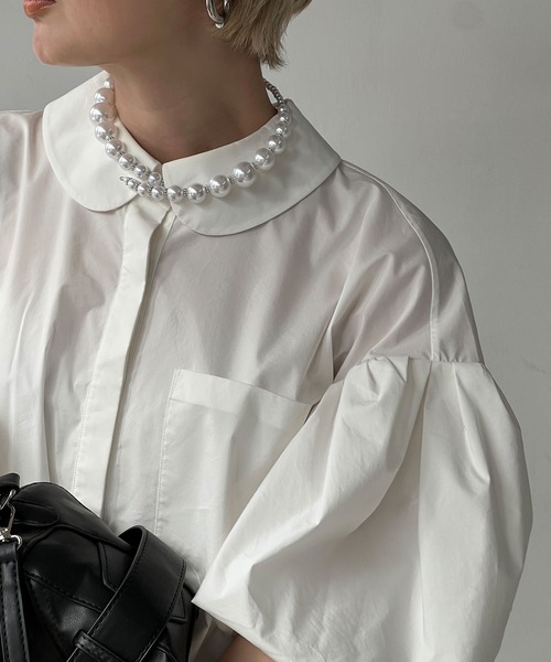 chuclla（チュクラ）の「グラジュエイテッド ボールチョーカー cha25s021（ネックレス・レディース・シルバー/ホワイト・FREE）」の15枚目の写真