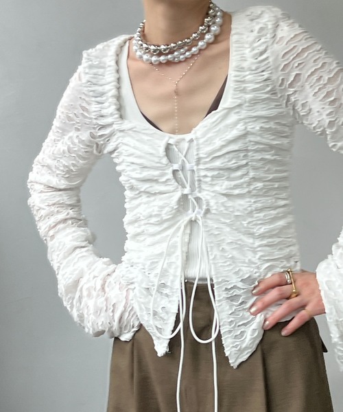 chuclla（チュクラ）の「グラジュエイテッド ボールチョーカー cha25s021（ネックレス・レディース・シルバー/ホワイト・FREE）」の21枚目の写真