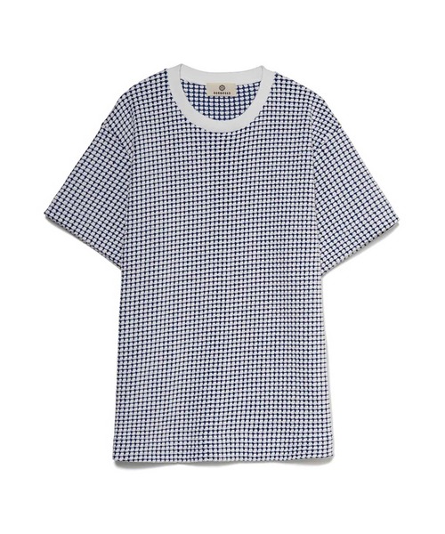 SEAGREEN(シーグリーン)の「Seagreen BIG WAFFLE T-SHIRT(Tシャツ/カットソー・メンズ・ロイヤルブルー/ブラック・L/XL/M)」の4枚目の写真