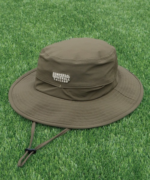 UNIVERSAL OVERALL(ユニバーサルオーバーオール)の「【UNIVERSAL OVERALL/ユニバーサルオーバーオール】UOロゴ刺繍 SHADAN アドベンチャーハット(ハット・メンズ・ベージュ/チャコール/カーキ/ブラック・FREE)」の4枚目の写真