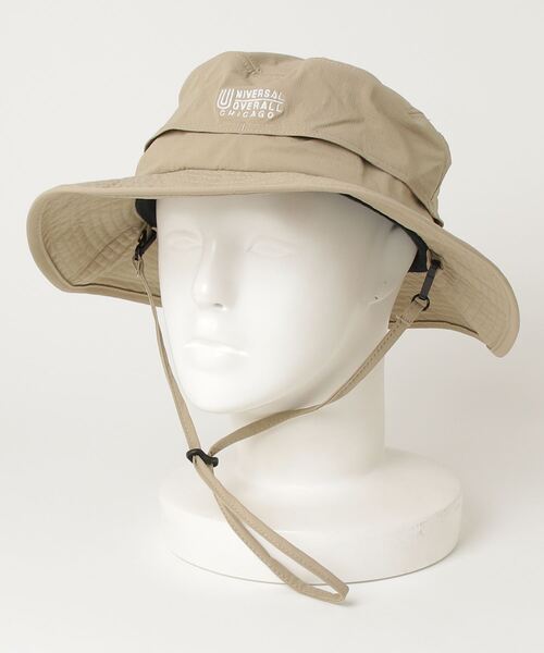 UNIVERSAL OVERALL(ユニバーサルオーバーオール)の「【UNIVERSAL OVERALL/ユニバーサルオーバーオール】UOロゴ刺繍 SHADAN アドベンチャーハット(ハット・メンズ・ベージュ/チャコール/カーキ/ブラック・FREE)」の7枚目の写真