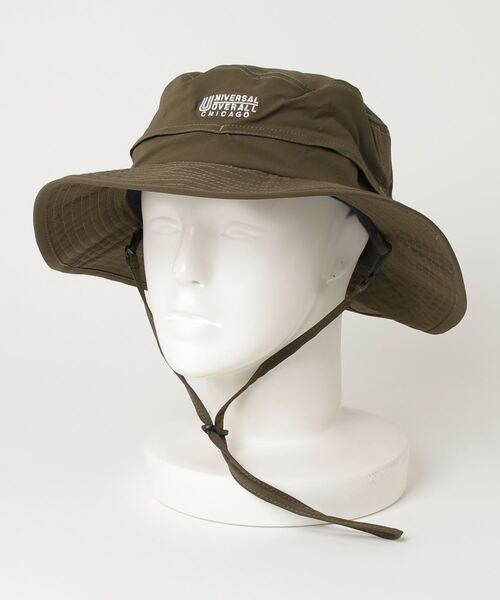 UNIVERSAL OVERALL(ユニバーサルオーバーオール)の「【UNIVERSAL OVERALL/ユニバーサルオーバーオール】UOロゴ刺繍 SHADAN アドベンチャーハット(ハット・メンズ・ベージュ/チャコール/カーキ/ブラック・FREE)」の6枚目の写真