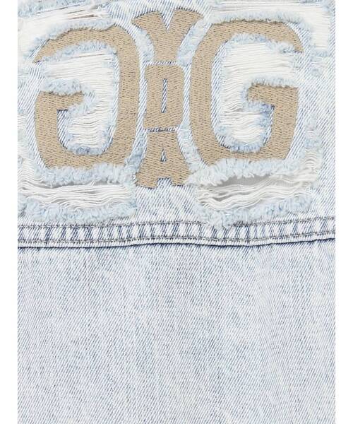 GYDA（ジェイダ）の「Symmetry GYDA DAMAGEショートデニムGジャン【SETUP着用可】（デニムジャケット・レディース・ライトブルー/ブルー・FREE）」の13枚目の写真