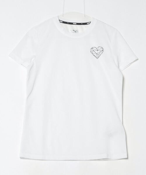 ami プーマ ホワイト Tシャツ ハート刺繍 PUMA × ami ハートロゴ刺繍 Tシャツ ホワイト - トップス安い 価格