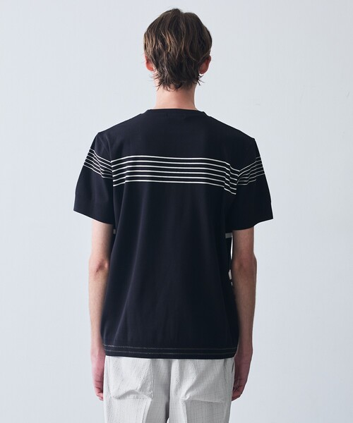 5351 POUR LES HOMMES(ゴーサンゴーイチプールオム)の「【定番人気】セーターマシーン ボーダー クルーネック ニット Tシャツ(Tシャツ/カットソー・メンズ・ブラック/ホワイト・50/48/46/44)」の13枚目の写真